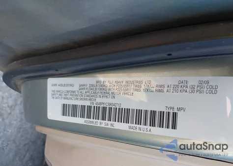 2009 Subaru Outback 2.5I z USA, uszkodzony, nr VIN 4S4BP61C396342712